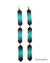 Load image into Gallery viewer, 3-Tier Geometric Earrings Ocean
