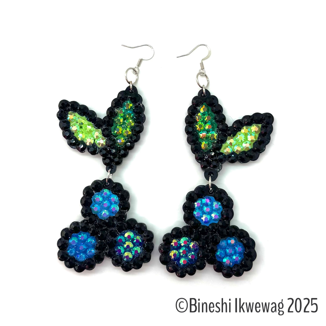 Two-tier Berry Earrings Blueberry