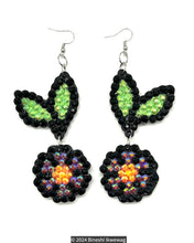 Load image into Gallery viewer, 2-Tier Kokom Earrings Maroon
