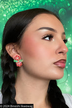 Load image into Gallery viewer, Dainty Red Roses Earrings
