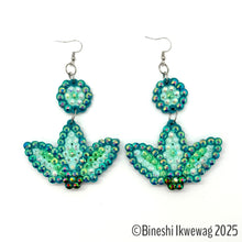 Load image into Gallery viewer, Water Flower Earrings Ocean
