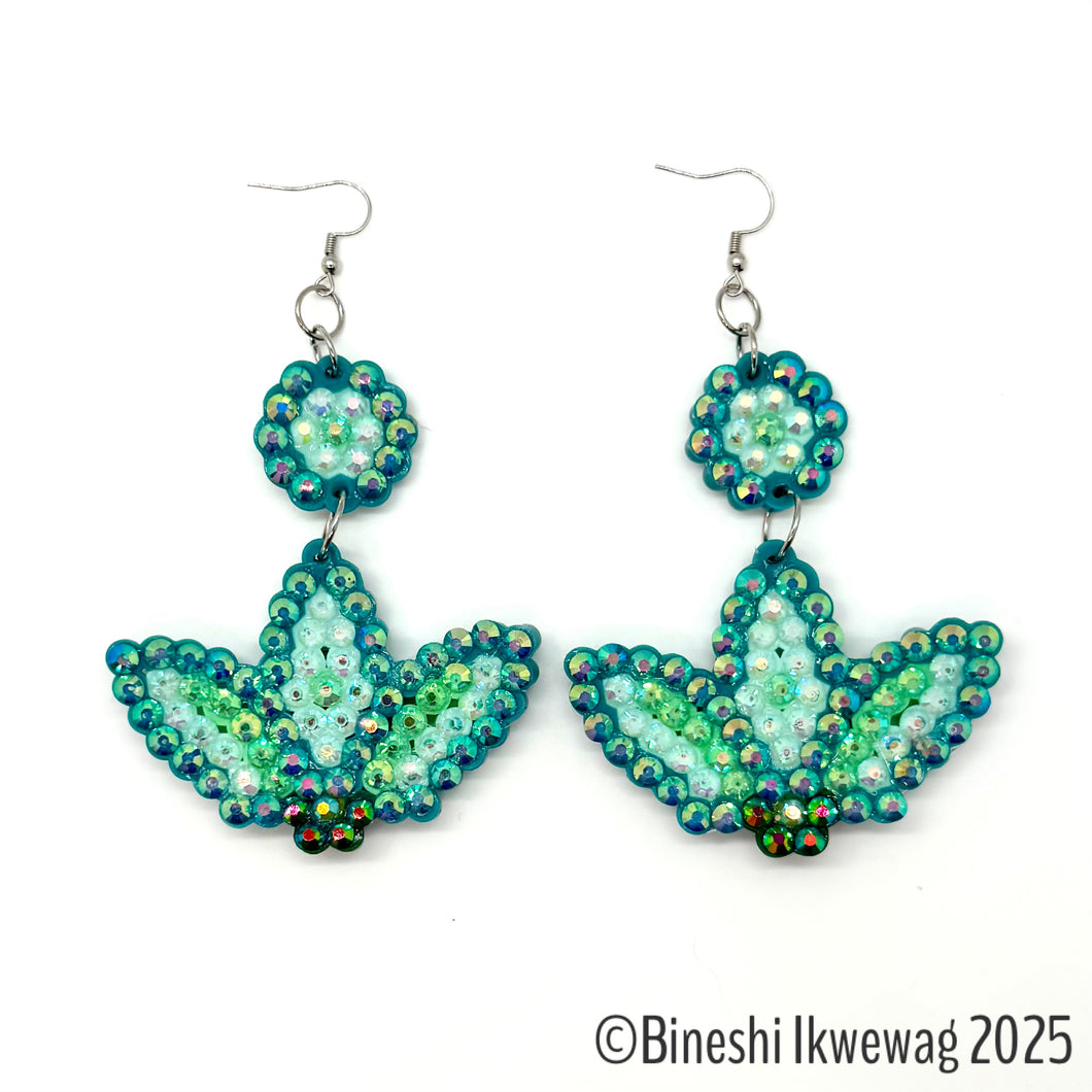 Water Flower Earrings Ocean