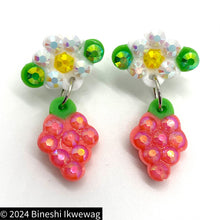 Load image into Gallery viewer, Mini Strawberry with Bloom Earrings
