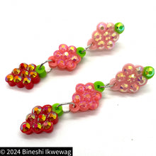 Load image into Gallery viewer, Dainty 3-Tier Berry Earrings
