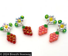 Load image into Gallery viewer, Mini Strawberry with Bloom Earrings
