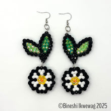 Load image into Gallery viewer, Two-tier Kokom Earrings White
