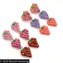 Load image into Gallery viewer, Small 3-Tier Berry Earrings
