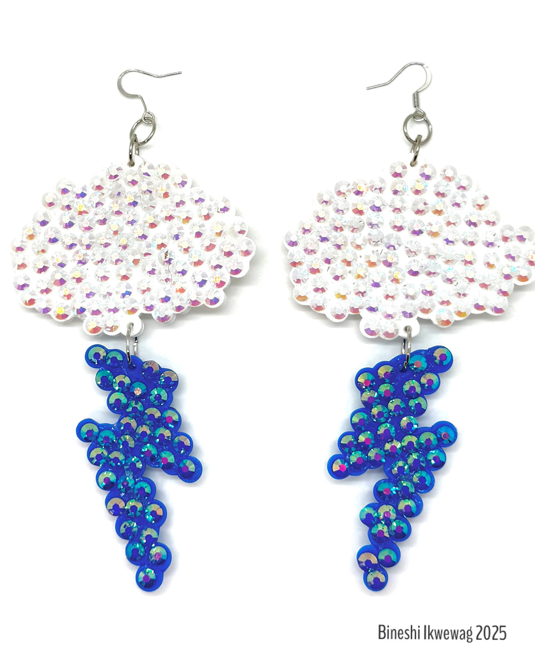 Lightning Cloud Earrings Blue