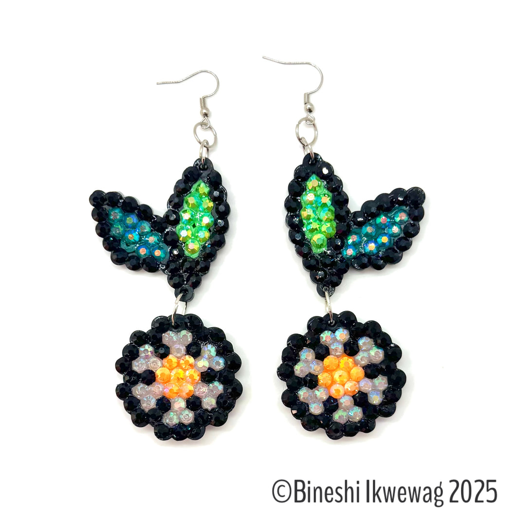 Two-Tier Kokom Earrings Clear