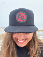 Load image into Gallery viewer, Blood Quantum Black Logo Trucker Hat
